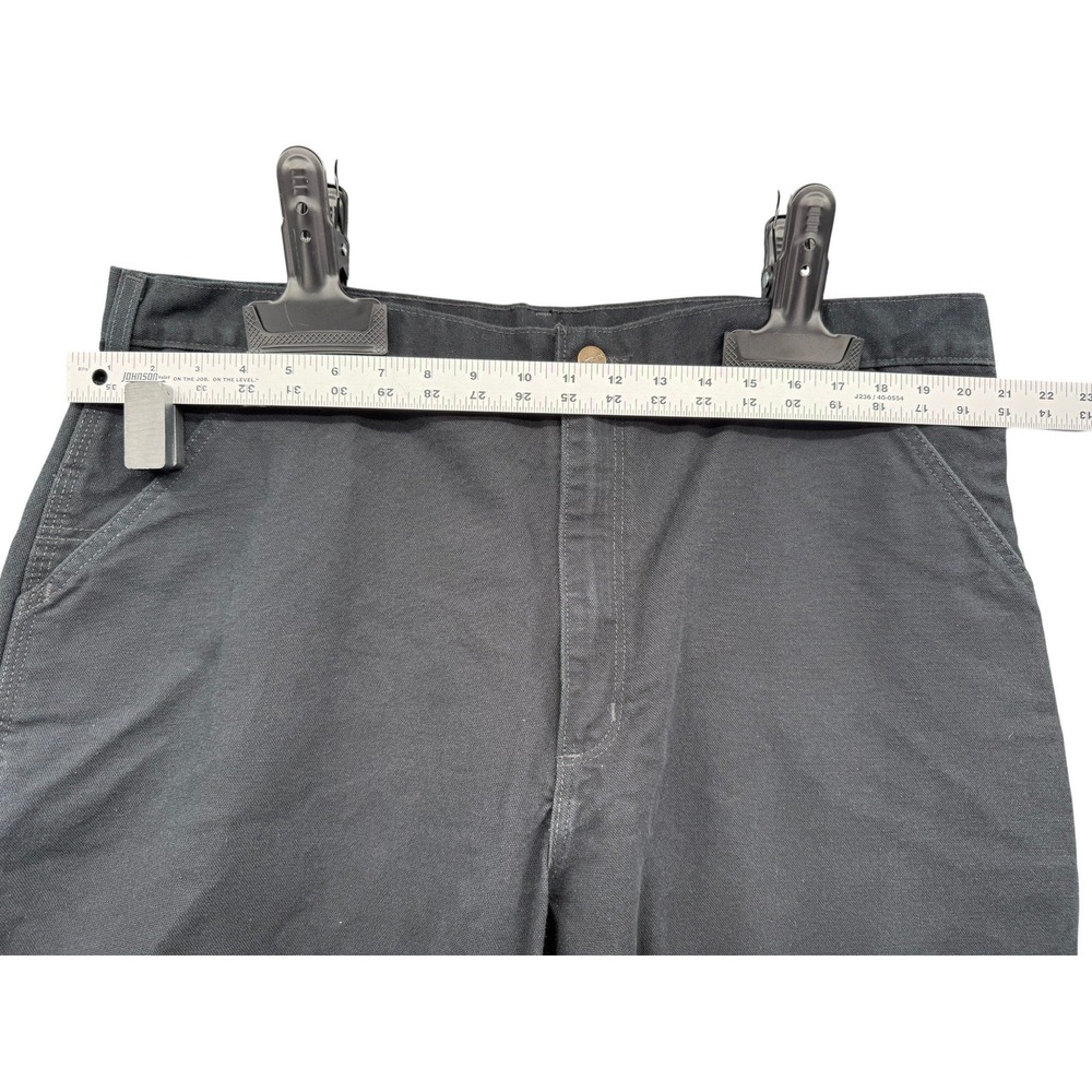 Carhartt B11 Work Pants Mens 42x32 Black Excellent Original Dungaree Fit Canvas - Picture 2 of 11